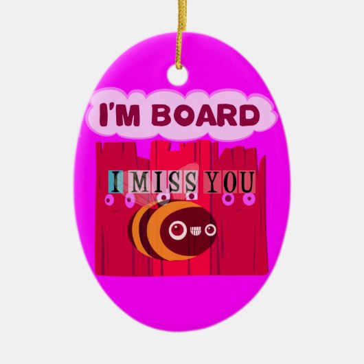 Board Bee Art Print Keramisch Ornament (Voorkant)