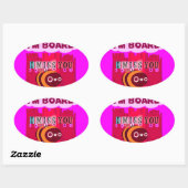 Board Bee Art Print Ovale Sticker (Vel)