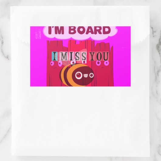 Board Bee Art Print Rechthoekige Sticker (Tas)