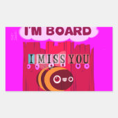 Board Bee Art Print Rechthoekige Sticker (Voorkant)