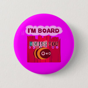 Board Bee Art Print Ronde Button 5,7 Cm