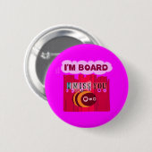 Board Bee Art Print Ronde Button 5,7 Cm (Voorkant /achterkant)