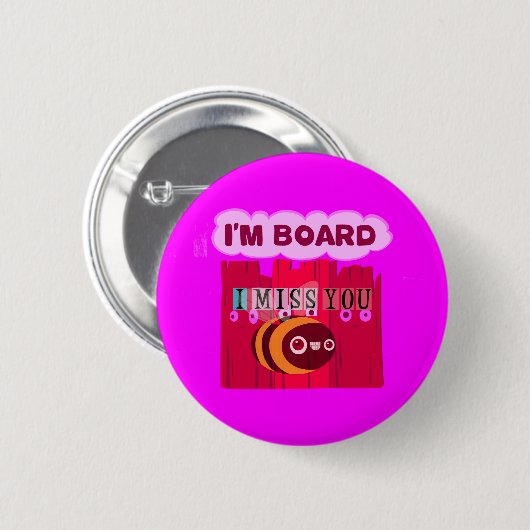Board Bee Art Print Ronde Button 5,7 Cm (Voorkant /achterkant)