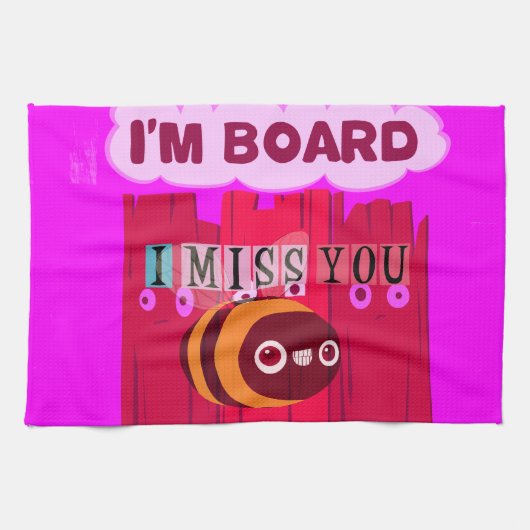 Board Bee Art Print Theedoek (Horizontaal)