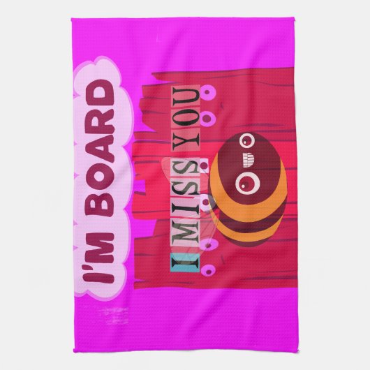 Board Bee Art Print Theedoek (Verticaal)