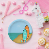 Board en Beach Ball Verjaardag Papieren Bordje (Feest)