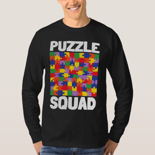 Board Game And Tabletop Board Gamer  Puzzle Squad T-shirt (Voorkant)