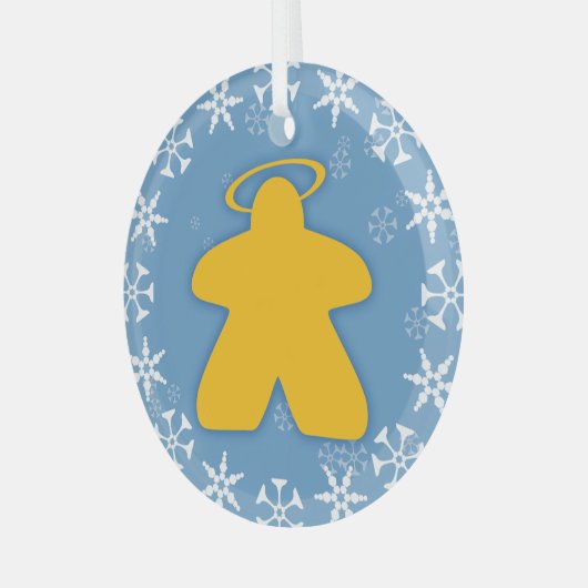 Board Game Angel Glass Ornament (Voorkant links)