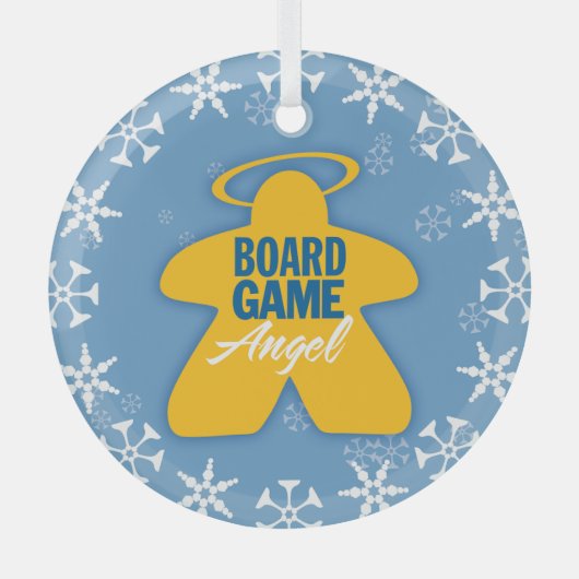 Board Game Angel Logo Glass Ornament (Voorkant)