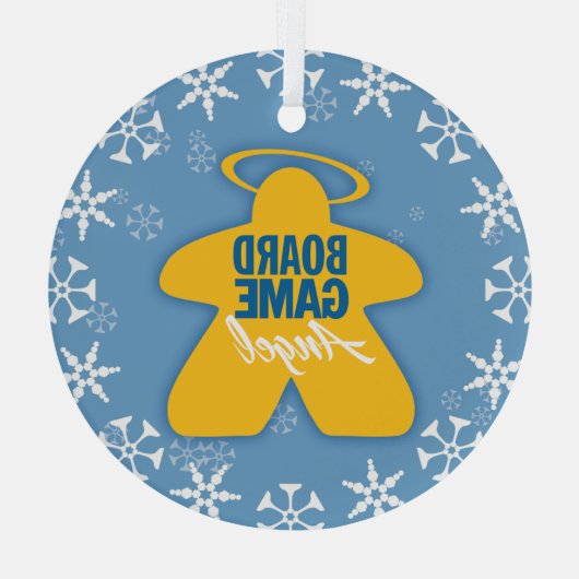Board Game Angel Logo Glass Ornament (Achterkant)