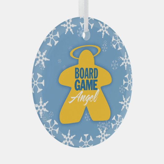 Board Game Angel Logo Glass Ornament (Voorkant Rechts)