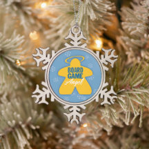 Board Game Angel Logo Snowflake Ornament