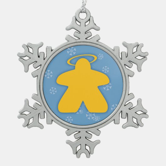 Board Game Angel Snowflake Ornament (Voorkant)