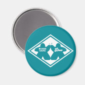 Board Game Duo White Lijst Magnet (Voorkant / Achterkant)