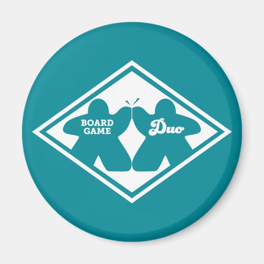 Board Game Duo White Lijst Magnet (Voorkant)