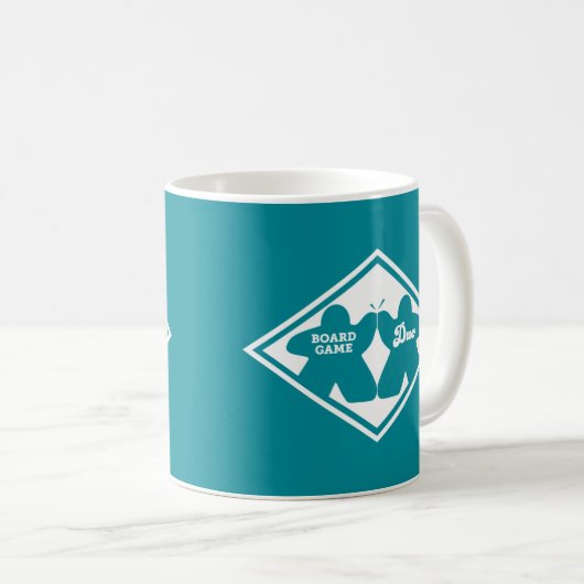 Board Game Duo White Lijst Mok (Voorkant rechts)