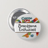 board game enthusiast , games night ronde button 5,7 cm (Voorkant /achterkant)