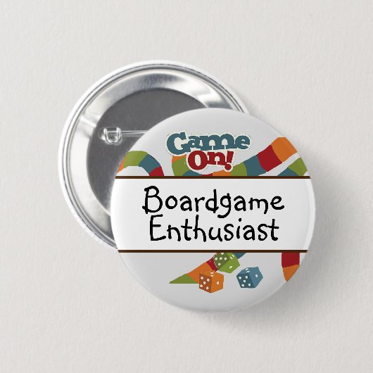 board game enthusiast , games night ronde button 5,7 cm (Voorkant /achterkant)