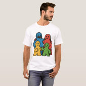 Board Game Family Cute Meeples Gaming Night T-shirt (Voorkant volledig)