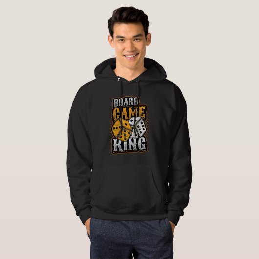 Board Game King Dice Tabletop Board Game Player Hoodie (Voorkant volledig)