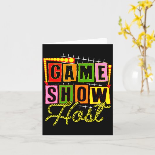 Board Game Lover Trivia Game Night Funny Game Show Kaart (Gele Bloem)