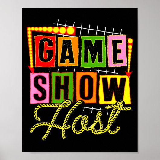 Board Game Lover Trivia Game Night Funny Game Show Poster (Voorkant)