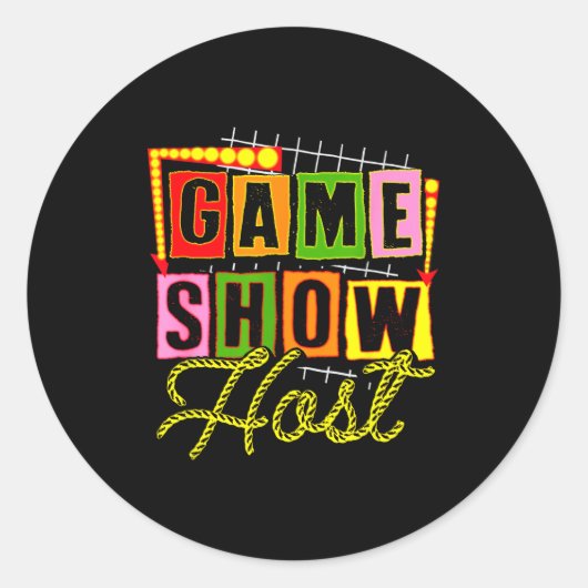 Board Game Lover Trivia Game Night Funny Game Show Ronde Sticker (Voorkant)