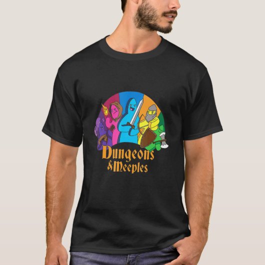 board game meeple design for dungeon nerds t-shirt (Voorkant)