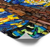 Board Game Mosaic of A Sterrennacht Poster (Hoek)