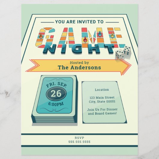 Board Game Night Flyer (Voorkant)