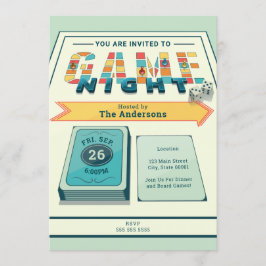 Board Game Night Invitation Kaart