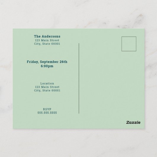 Board Game Night nodigt Briefkaart uit (Achterkant)