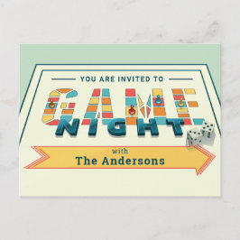 Board Game Night nodigt Briefkaart uit