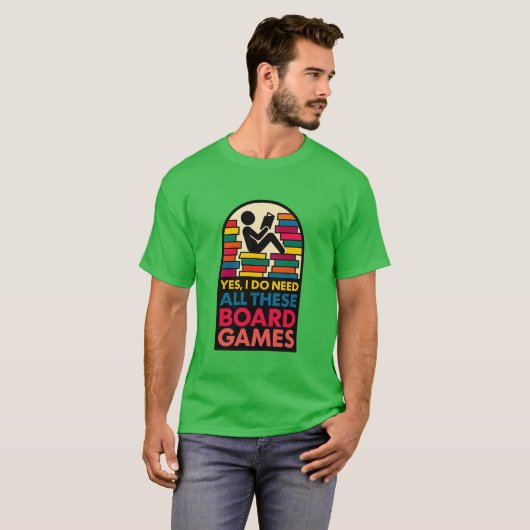 Board Gamer T-shirt (Voorkant volledig)