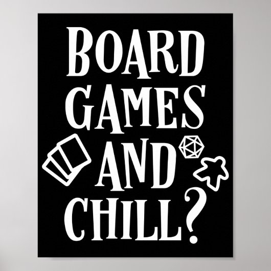 Board Games en Chill Meeple Poster (Voorkant)