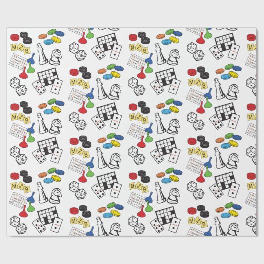 Board Games en Word Games Cadeaupapier (Vlak)