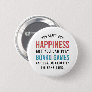 Board Games is geluk Funny Board Games Lover Ronde Button 5,7 Cm