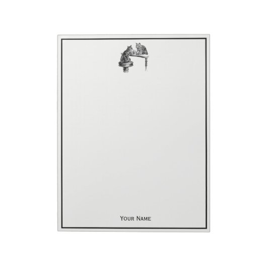 Board Games: twee katten die een Chess Match spele Notitieblok (Linkerzijde)