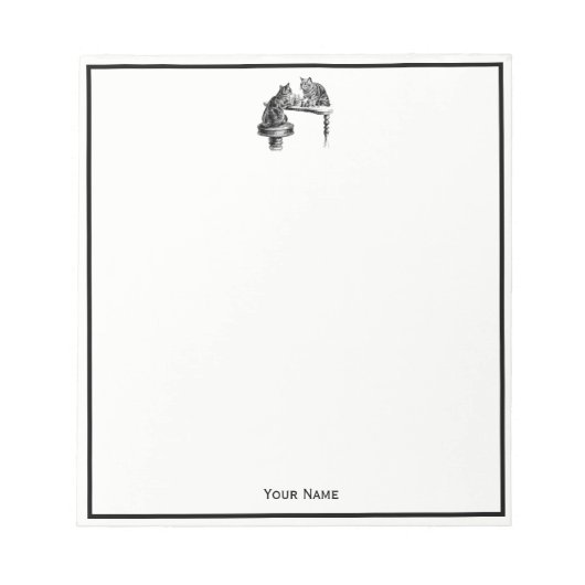 Board Games: twee katten die een Chess Match spele Notitieblok (Voorkant)