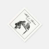 Board Games: twee katten die een Chess Match spele Servetten (Hoek)