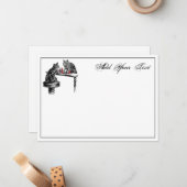 Board Games Two Cats die Chess Match NoteCard2 spe Notitiekaartje (Voorkant / Achterkant in situ)