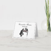 Board Games Two Cats die Chess Match Red spelen Bedankkaart (Voorkant)