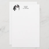 Board Games Two Cats die Chess Match Red spelen Briefpapier (Voorkant / Achterkant)