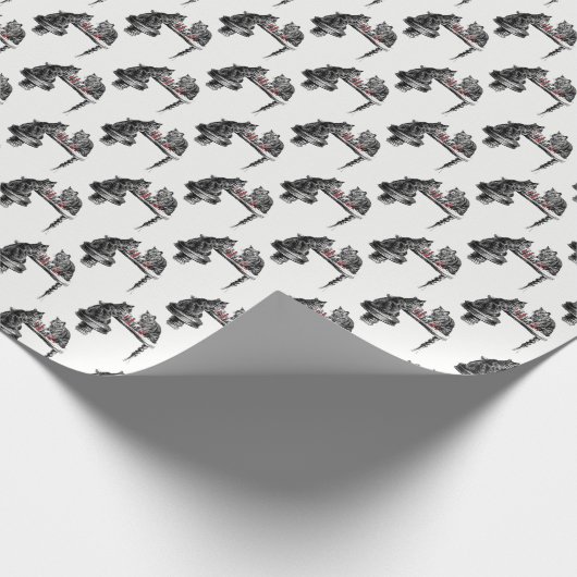 Board Games Two Cats die Chess Match Red spelen Cadeaupapier (Hoek)