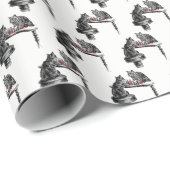 Board Games Two Cats die Chess Match Red spelen Cadeaupapier (Rol Hoek)