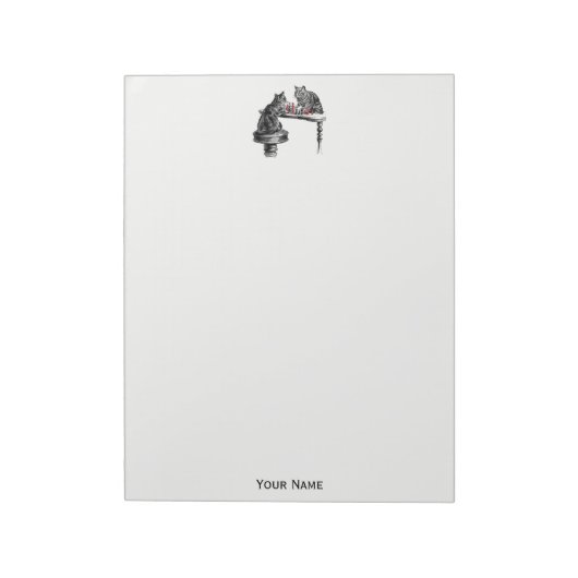 Board Games Two Cats die Chess Match Red spelen Notitieblok (Linkerzijde)