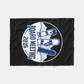 Board Meeting 2026 Funny Snowboarding Winter Srts  Fleece Deken (Voorkant (Horizontaal))