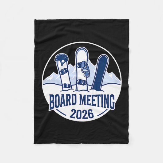 Board Meeting 2026 Funny Snowboarding Winter Srts  Fleece Deken (Voorkant)