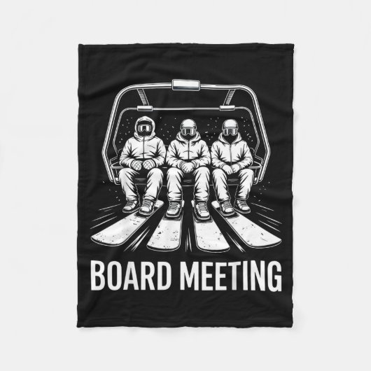 Board Meeting Snowboarders Skiing Enthusiasts Wint Fleece Deken (Voorkant)
