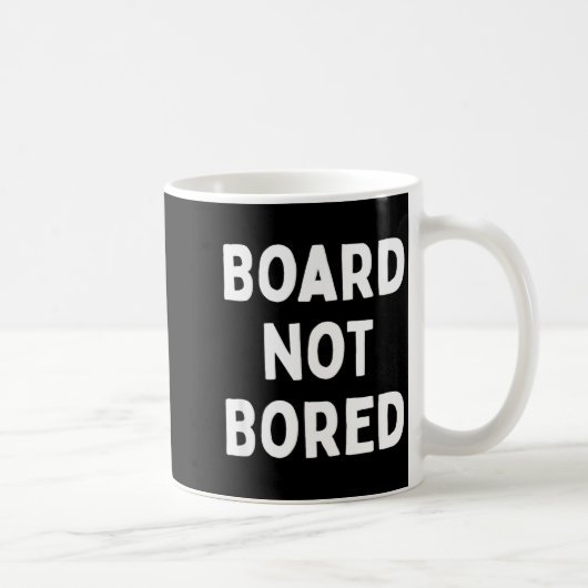 Board Not Bored Funny Board Game Geek Quote Nerdy Koffiemok (Rechts)